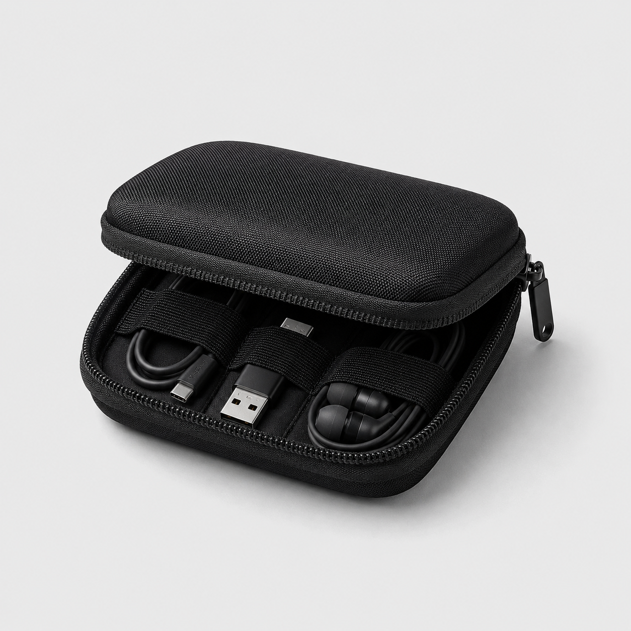 Mini Tech Accessory Organizer Case – Compact Cable, Charger & Earbud Storage Bag