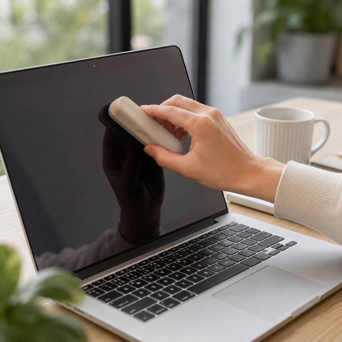 Reusable Wide-Surface Screen Cleaning Bar – Portable Microfiber Wiper for Phones, Tablets & Laptops