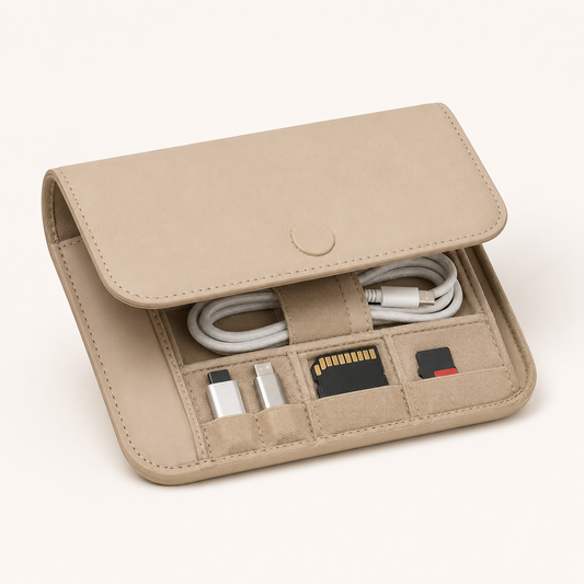 Compact Travel Tech Organizer for Cables & Adapters