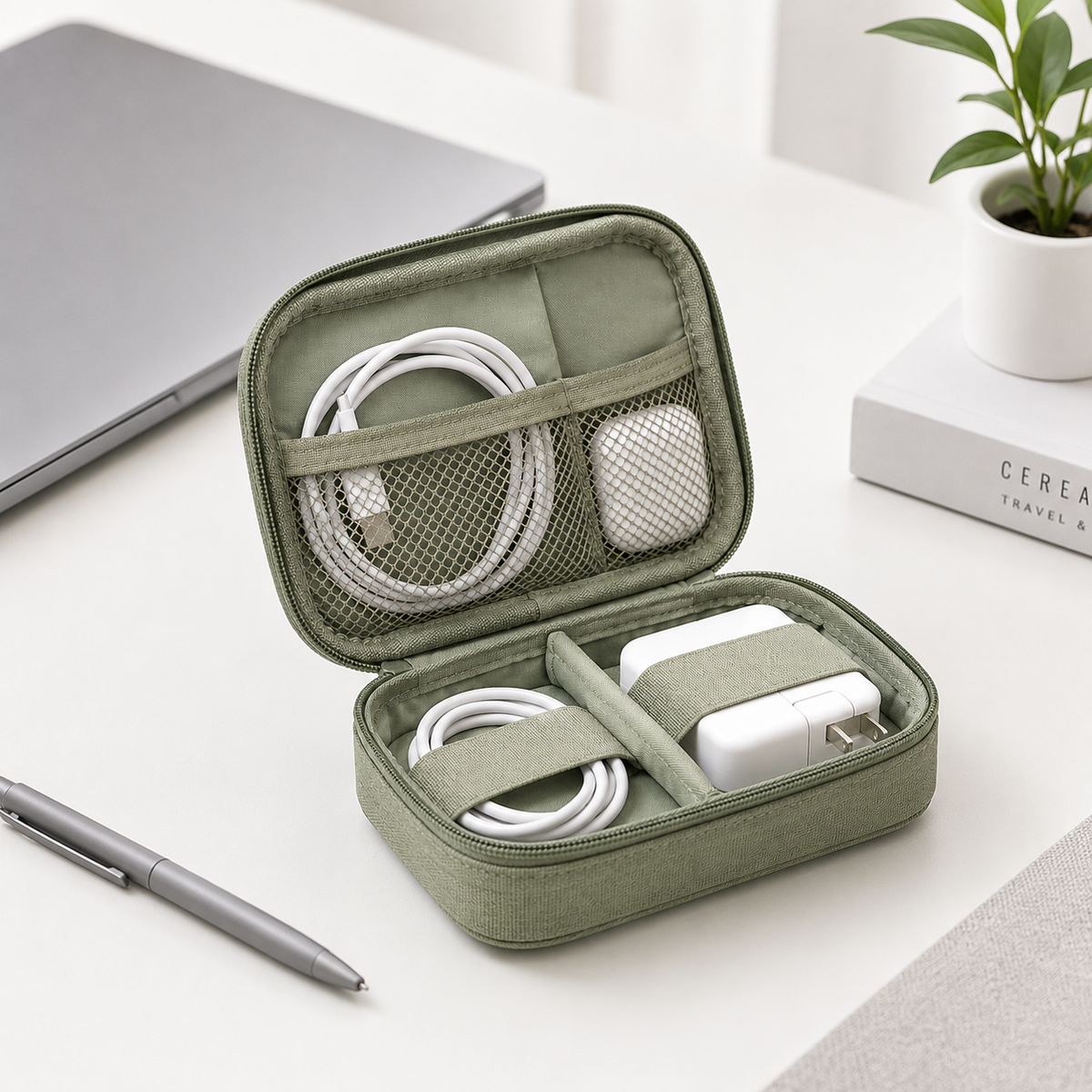 Portable Charger and Cable Organizer Bag