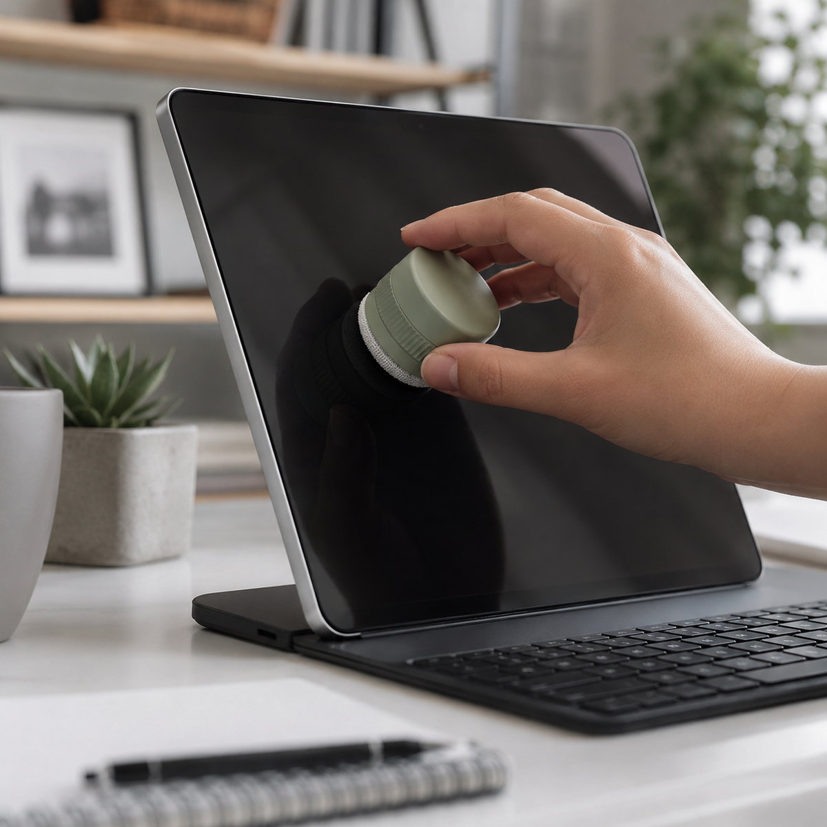 Compact Reusable Screen Cleaner for Everyday Devices