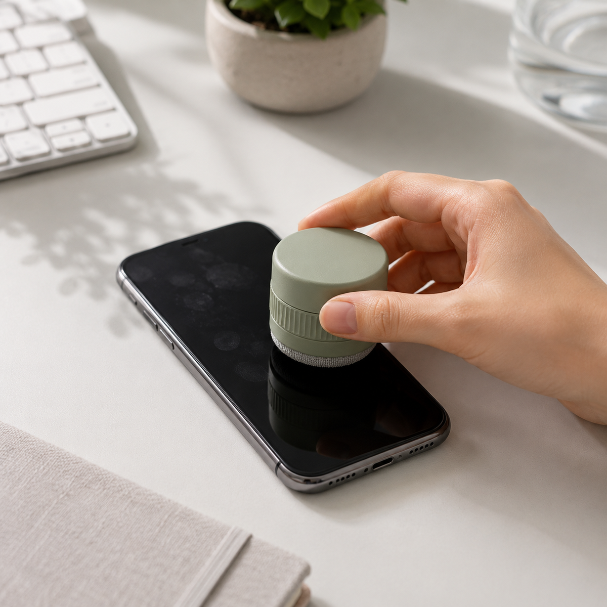 Compact Reusable Screen Cleaner for Everyday Devices